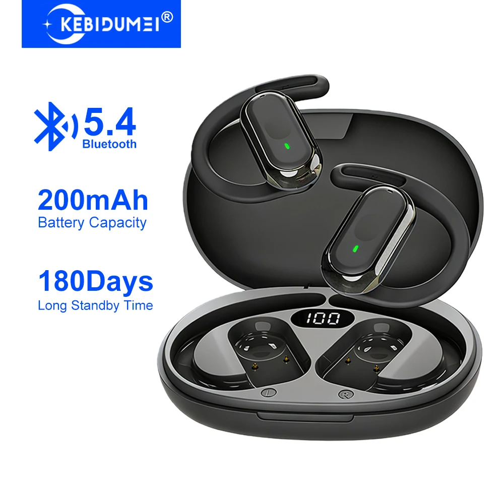 Sports Earphone Hook - KEBIDUMEI Auricolari Bluetooth 5.4 Open-Ear Gancio