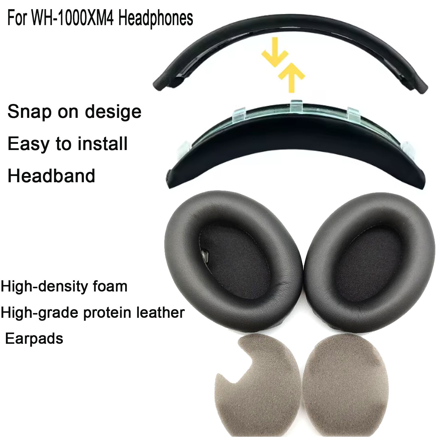 Sony Headphone Wh-1000Xm4 - WH1000XM4 Cuscinetti per fascia facile da